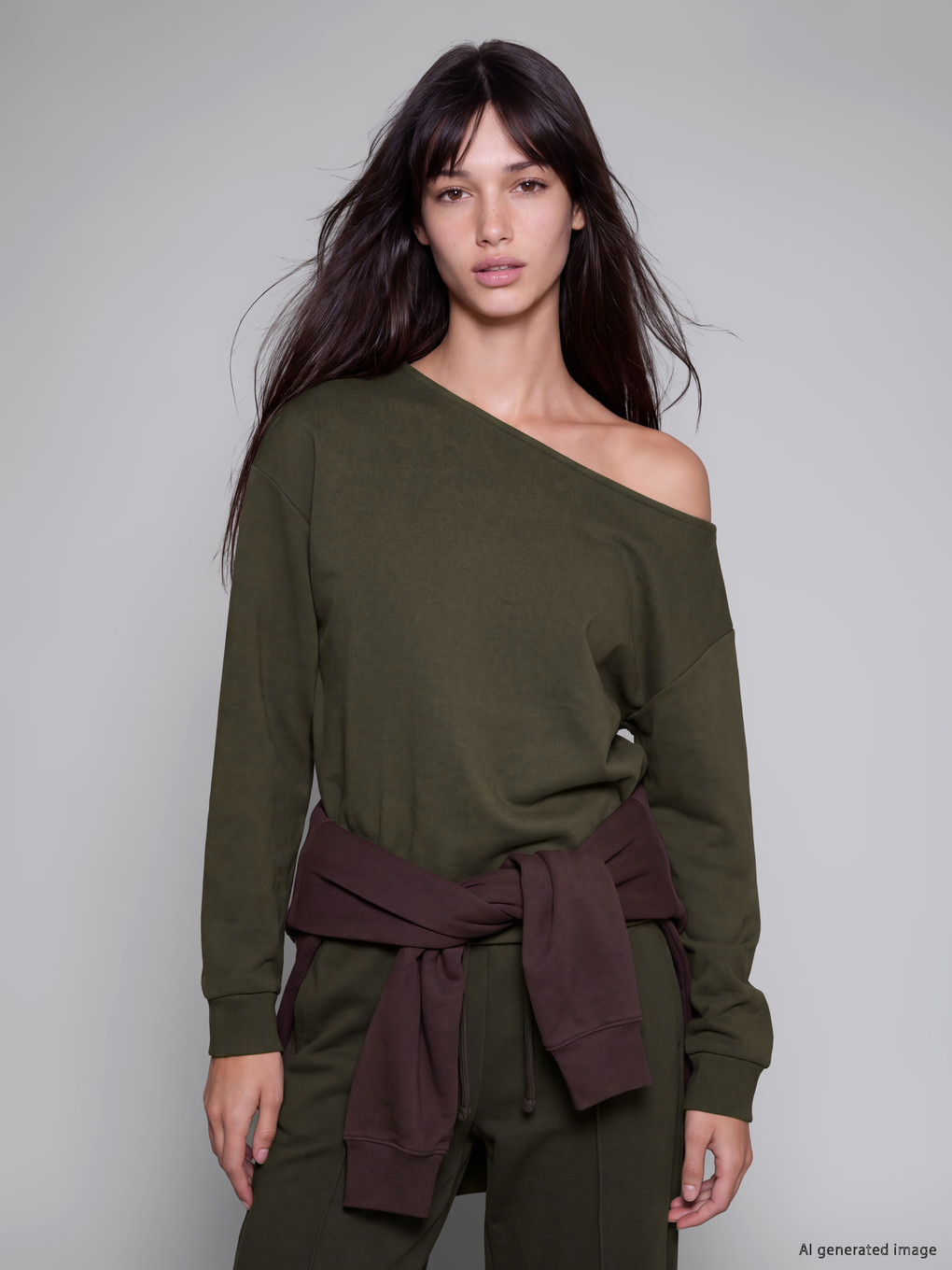 Slash Neck Soft Touch Women's Sweatshirt