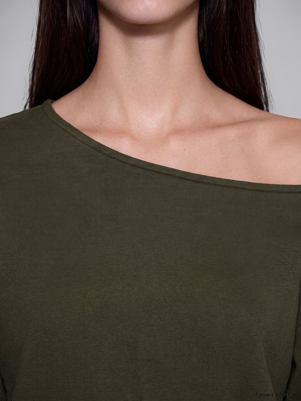 Slash Neck Soft Touch Women's Sweatshirt-2