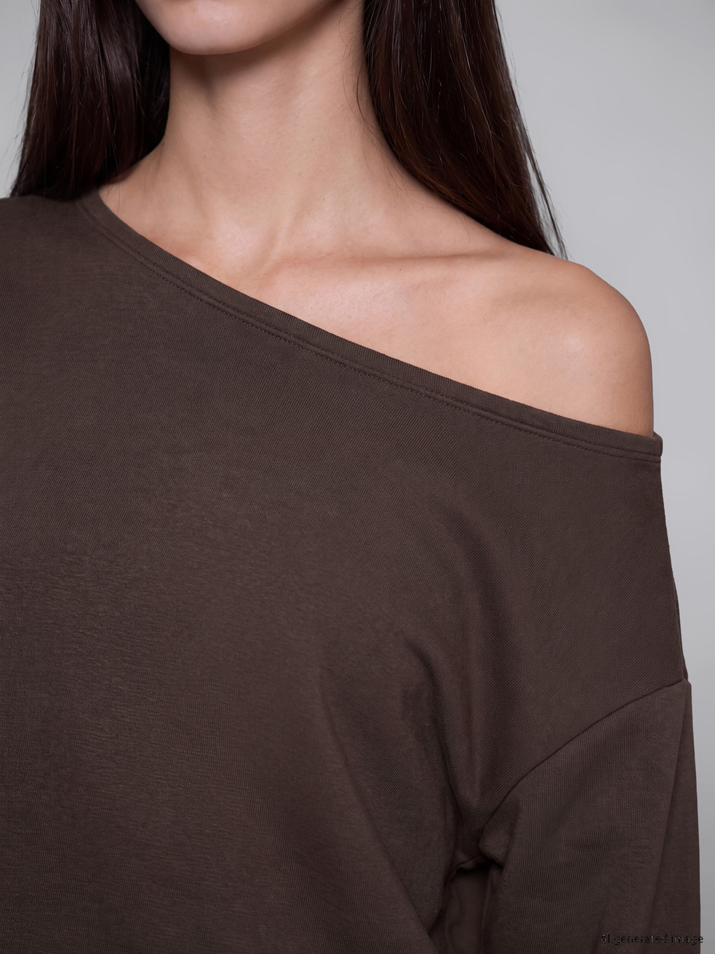 Slash Neck Soft Touch Women's Sweatshirt-2