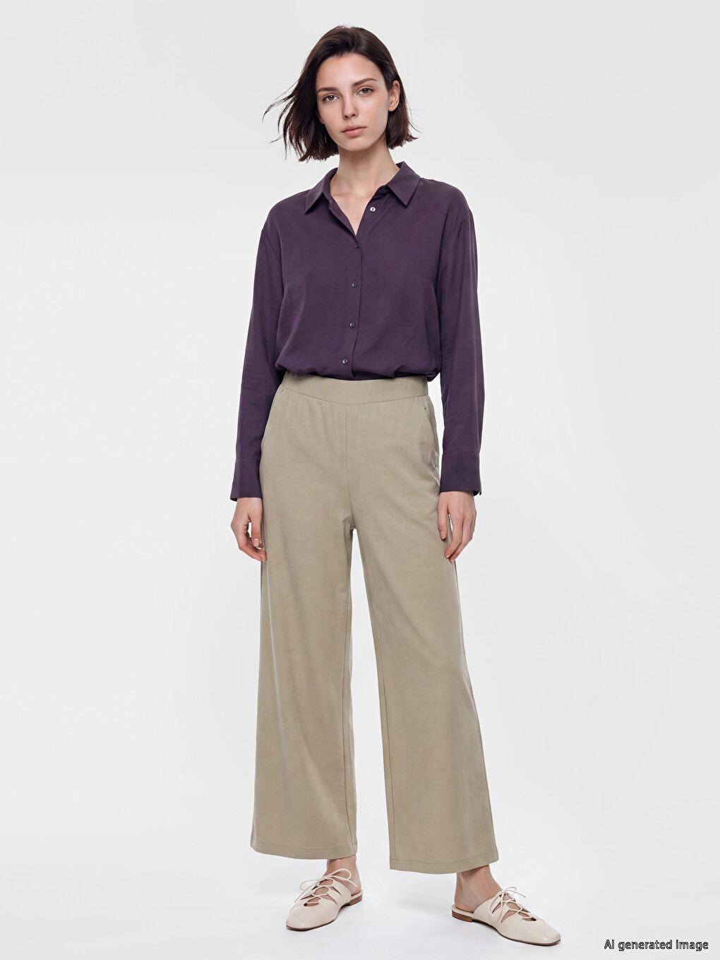 Modal Blended Oversize Women's Shirt Tunic-1
