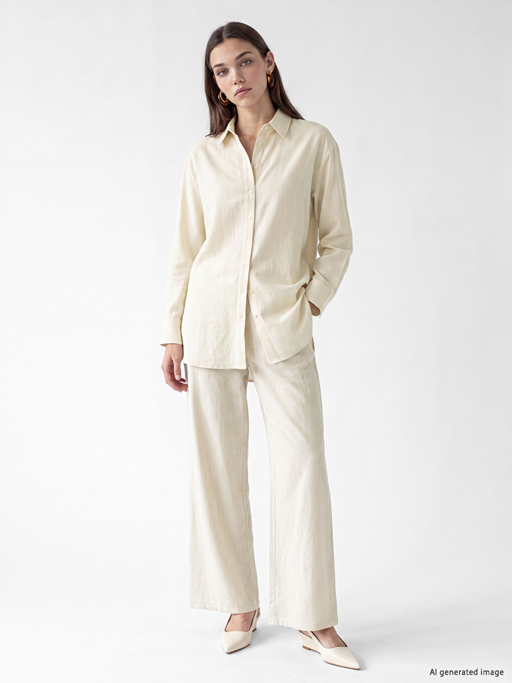100% Cotton Women's Shirt Tunic-2