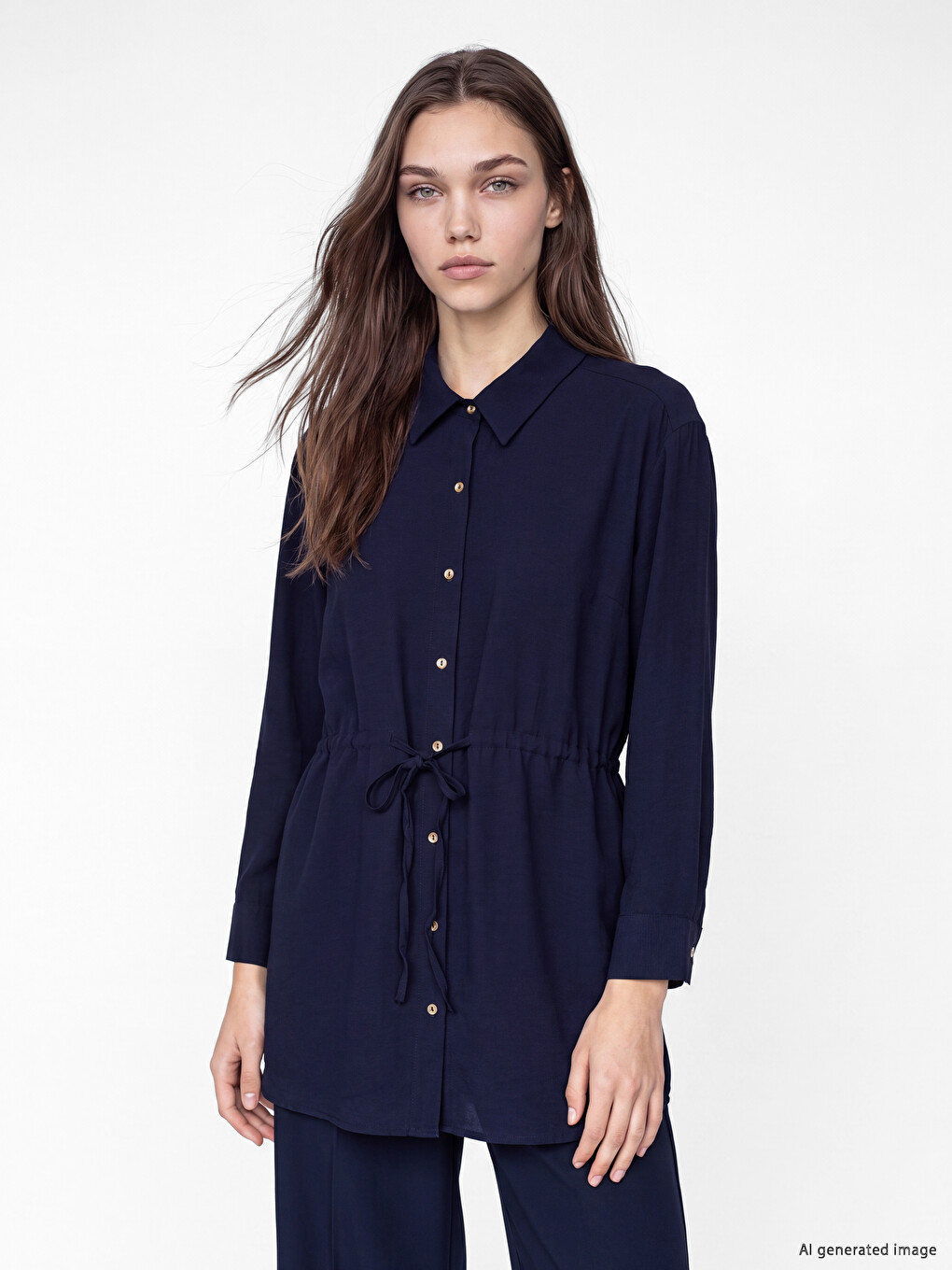 Tie-up Women's Shirt Tunic