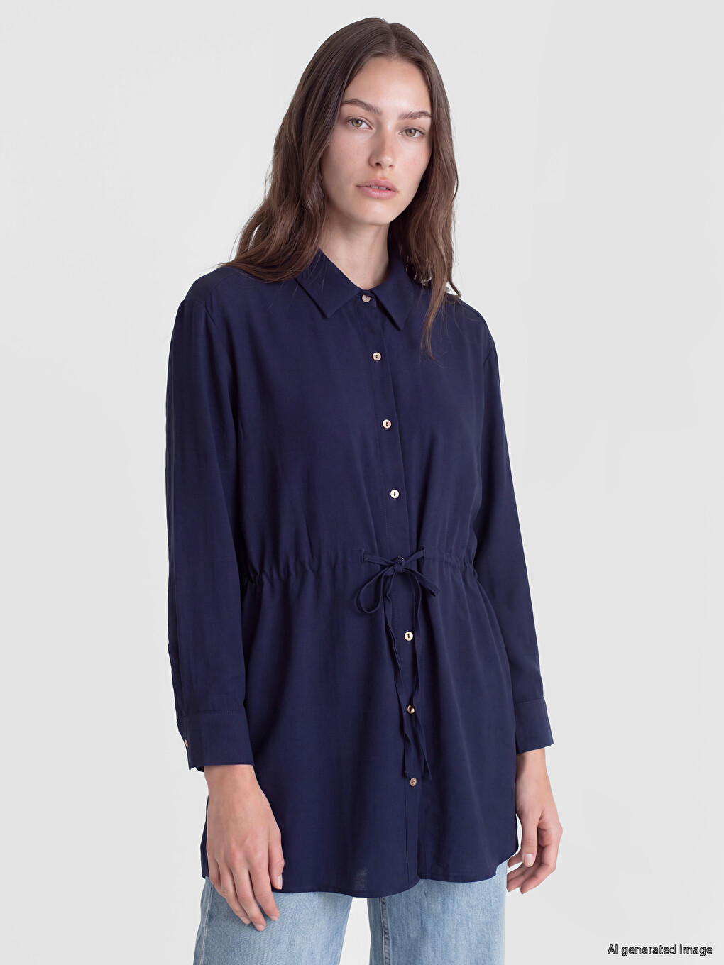 Tie-up Women's Shirt Tunic