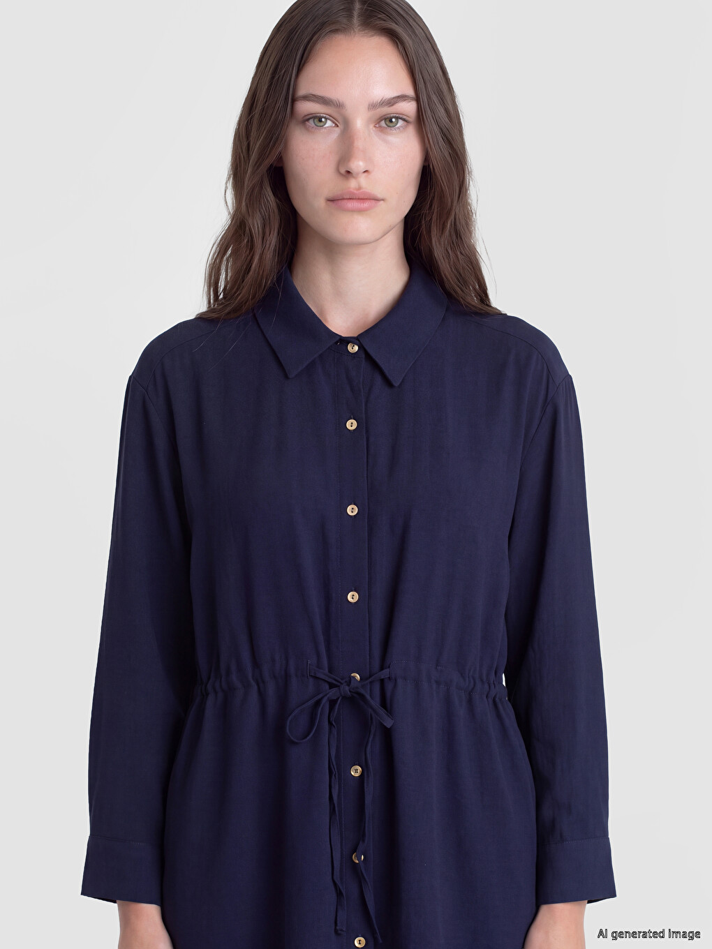 Tie-up Women's Shirt Tunic-2
