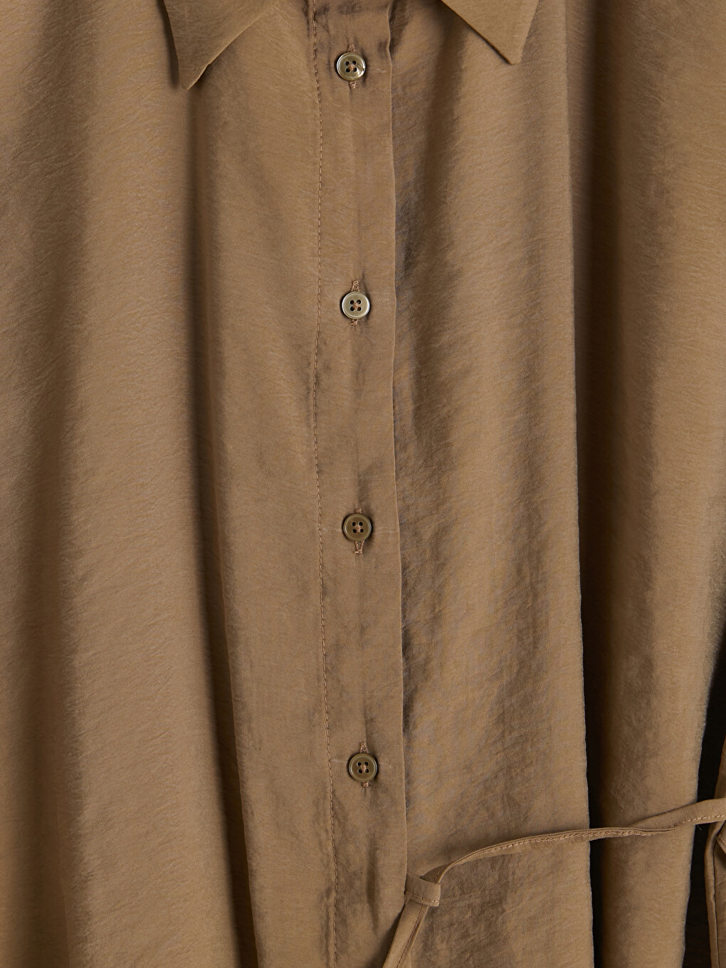 Modal Blended Tied Women's Shirt Tunic-5