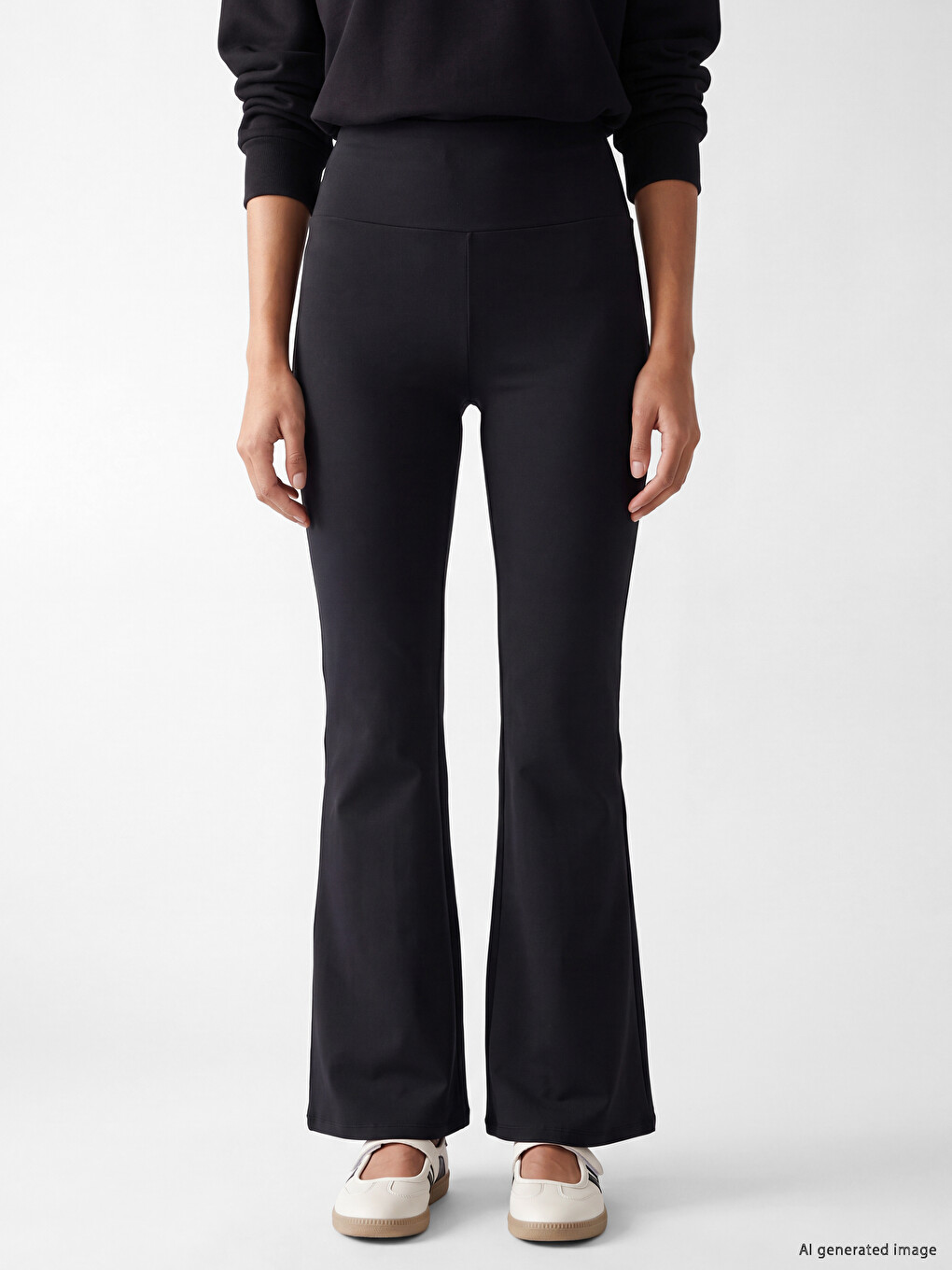 Woman Black Leggings-1