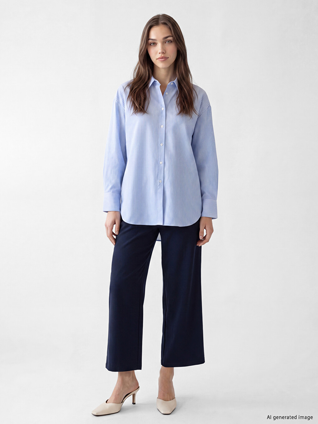 Woman Blue Shirt-1