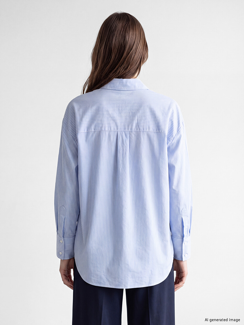 Woman Blue Shirt-3