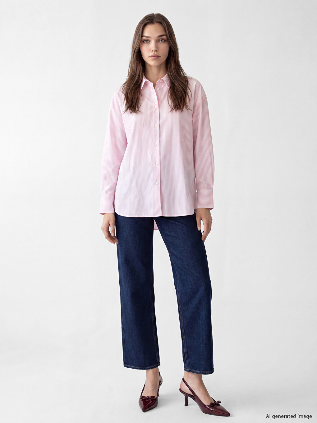 Striped Oxford Women's Shirt-1