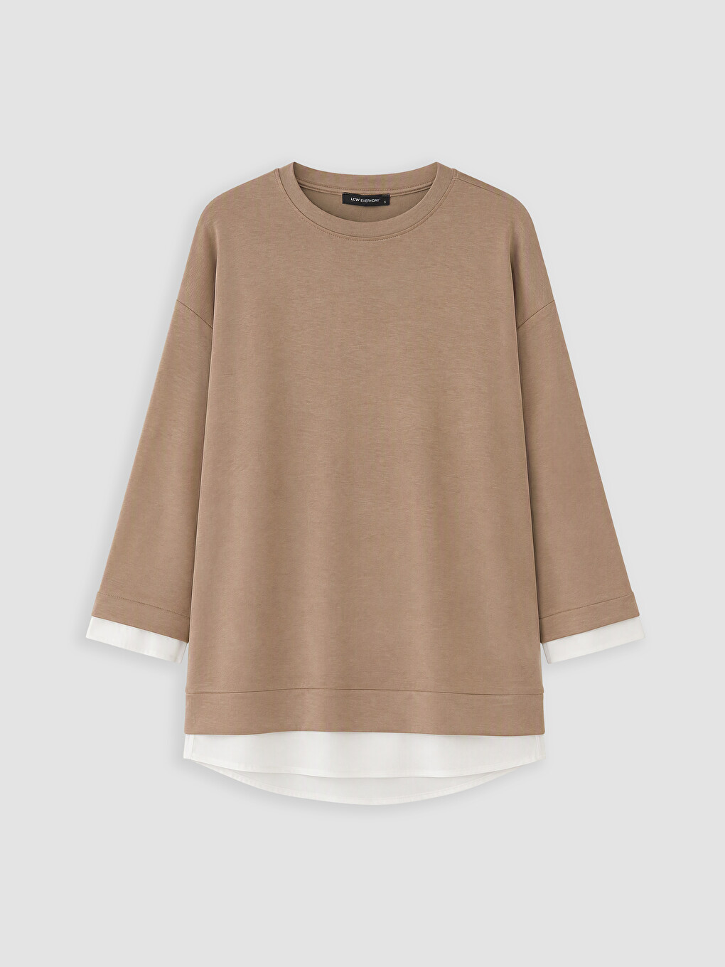 Kahverengi Oversize Soft Touch Kadın Sweatshirt
