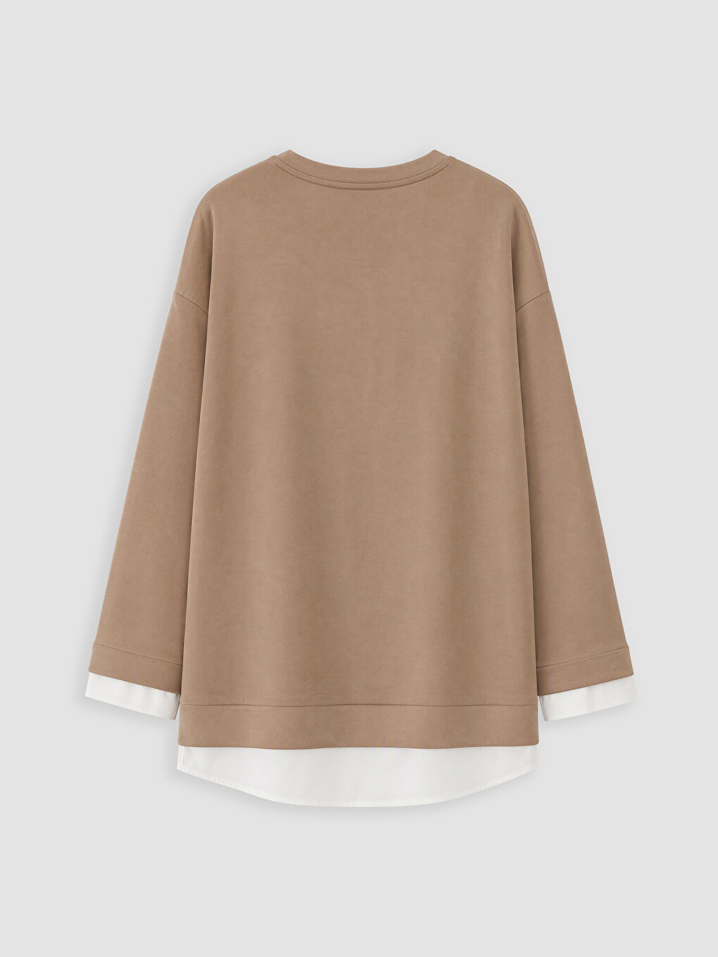 Kahverengi Oversize Soft Touch Kadın Sweatshirt-2