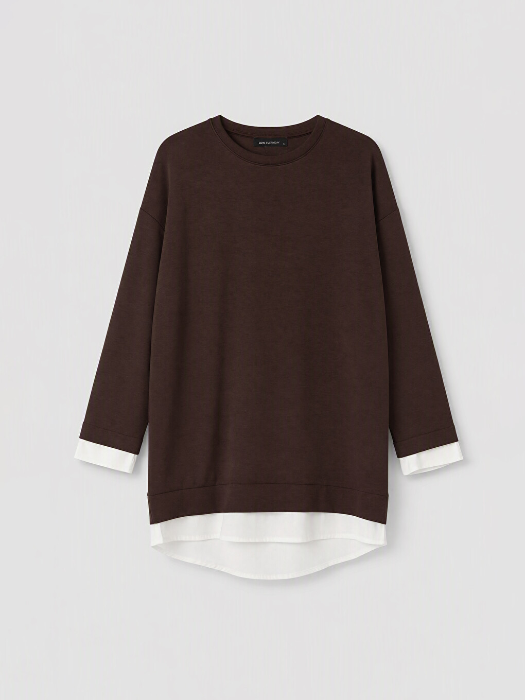 Kahverengi Oversize Soft Touch Kadın Sweatshirt