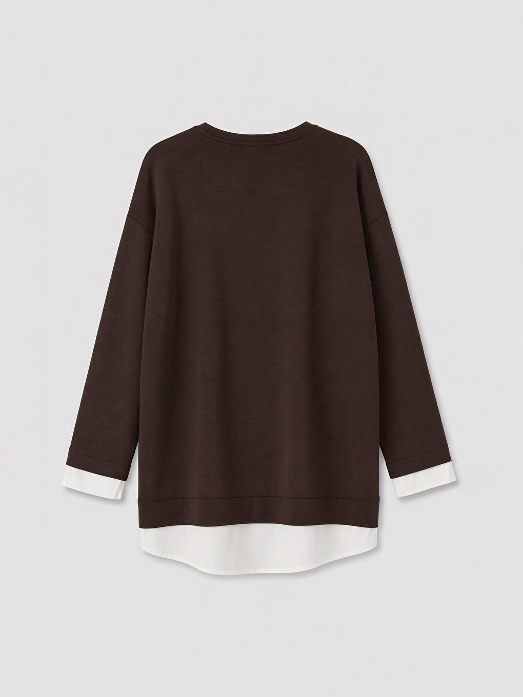 Kahverengi Oversize Soft Touch Kadın Sweatshirt-1