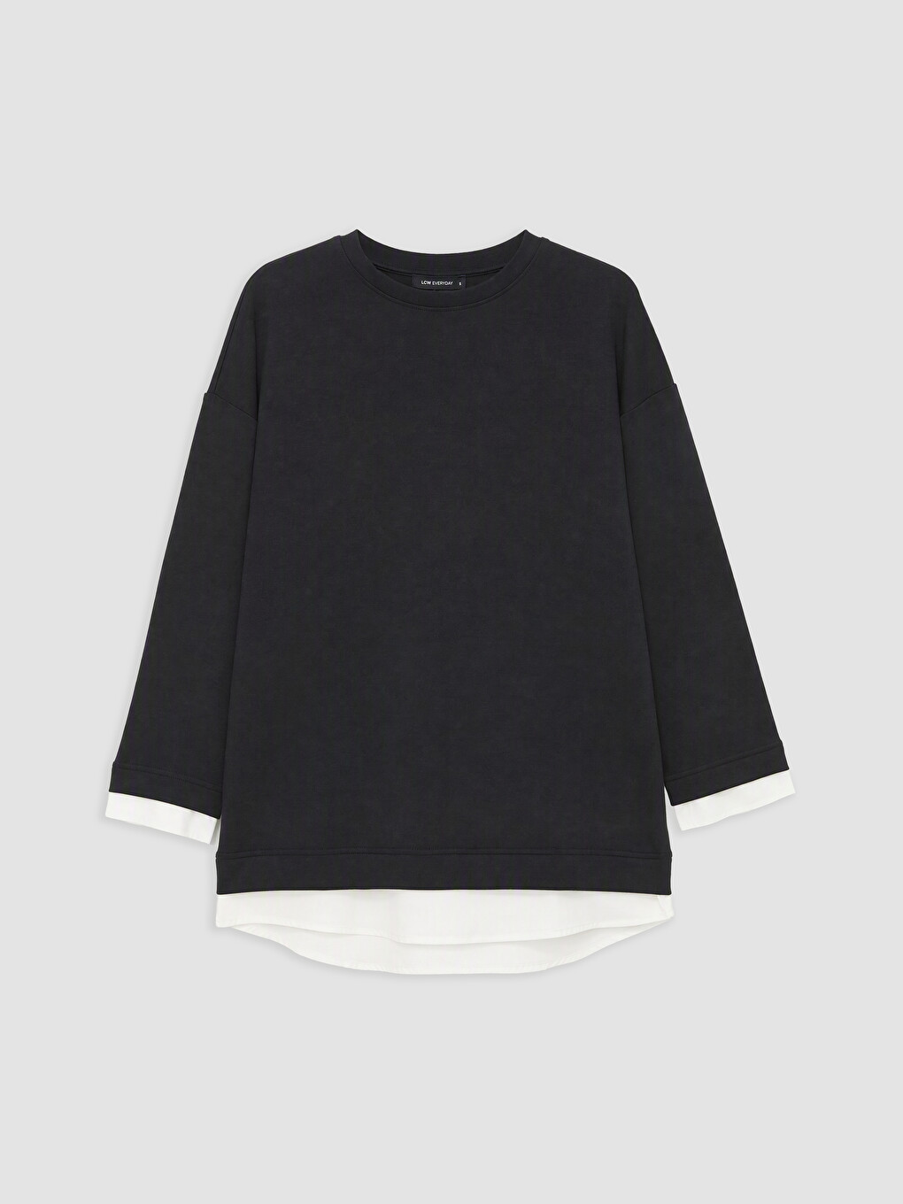 Siyah Oversize Soft Touch Kadın Sweatshirt