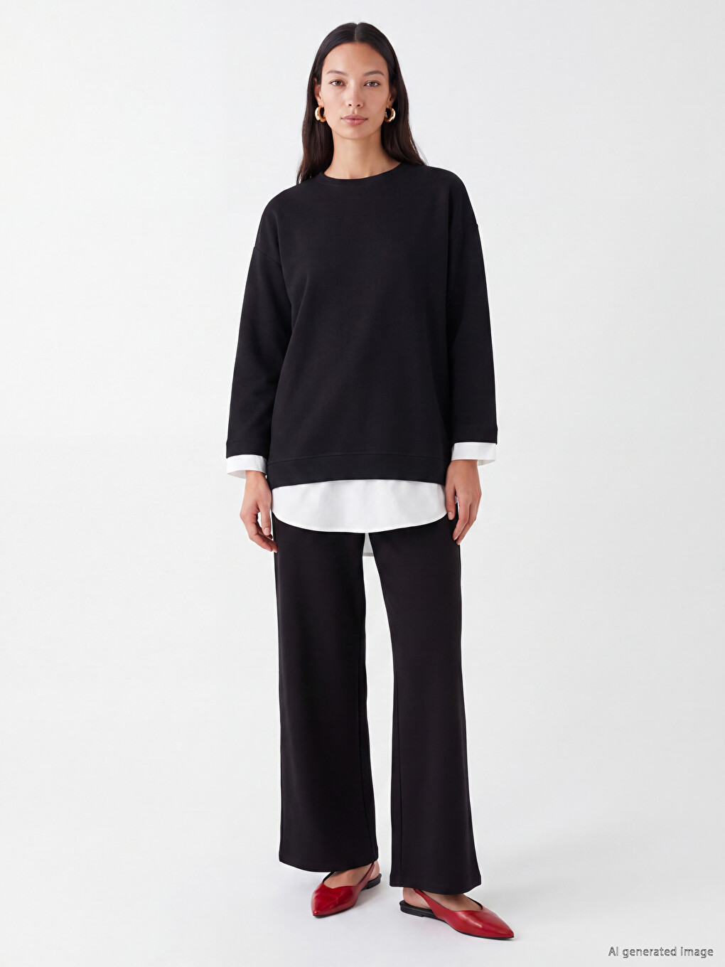 Oversize Soft Touch Women's Sweatshirt-1