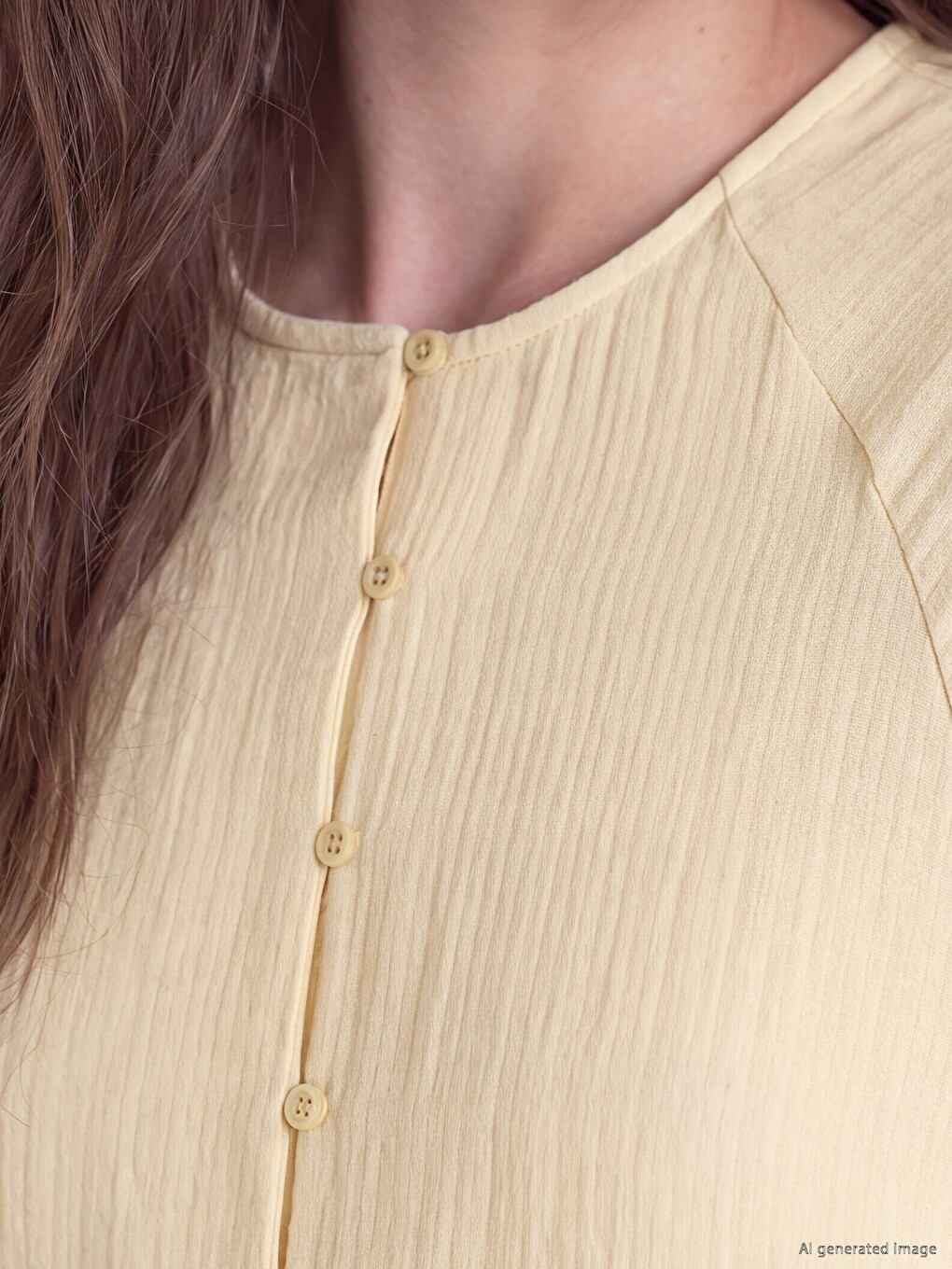 Crew Neck Muslin Dress-2