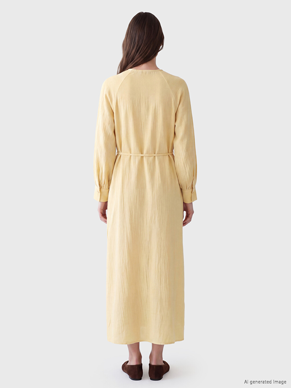Crew Neck Muslin Dress-3