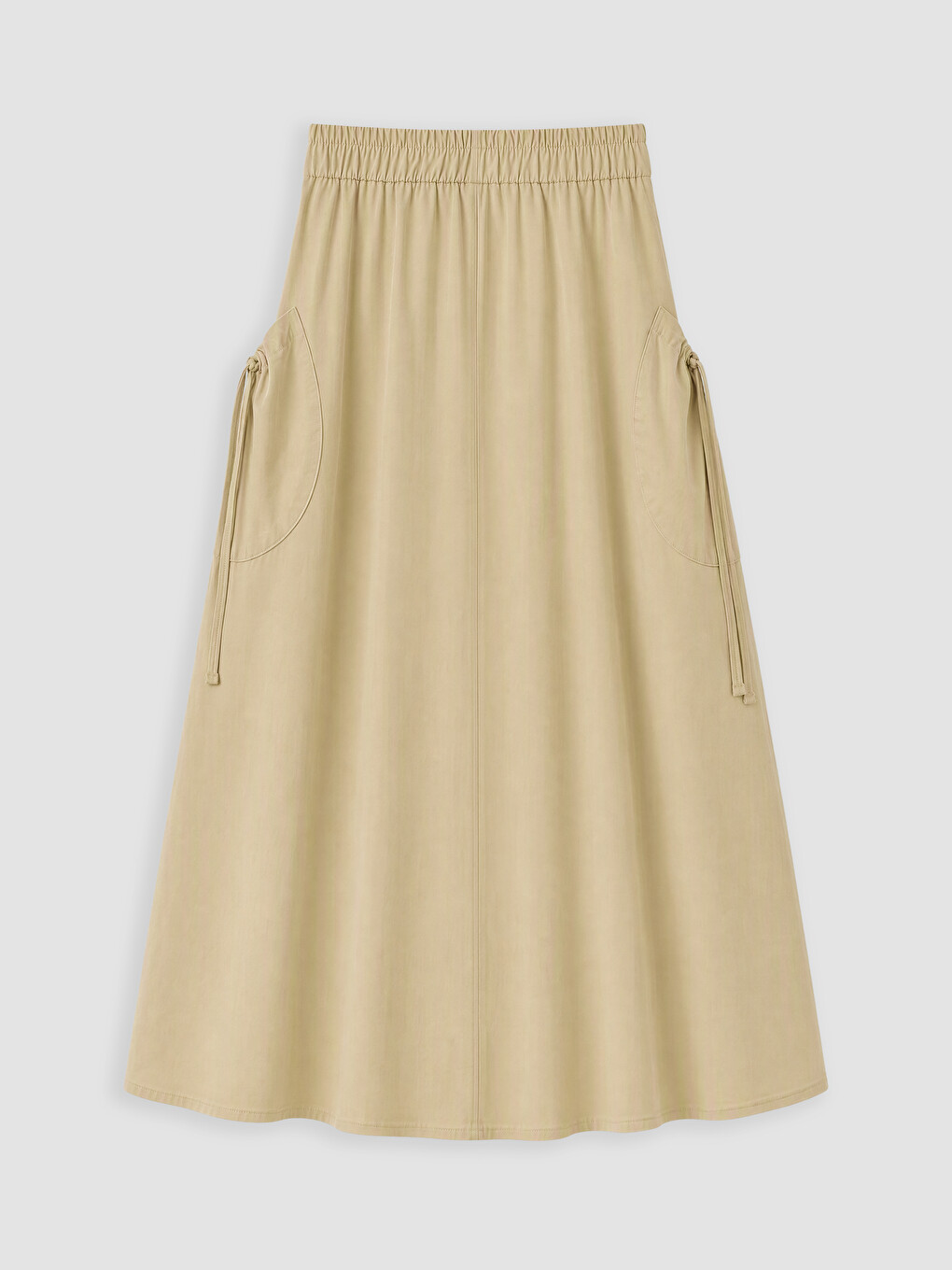 Elastic Waist Flared Skirt-6