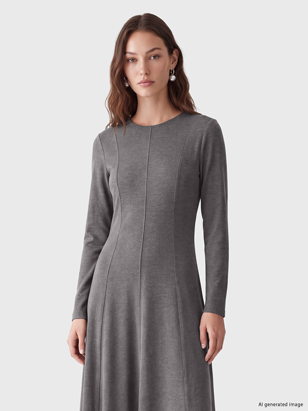 Woman Grey Dress-1