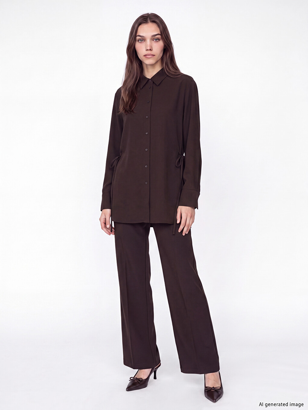Sides Laced Women's Shirt Tunic-1