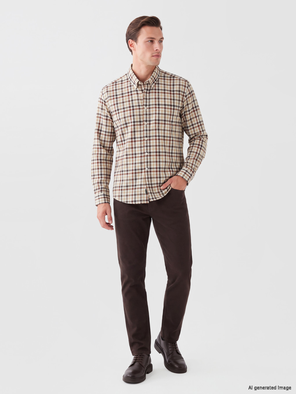 Man Brown Shirt-1