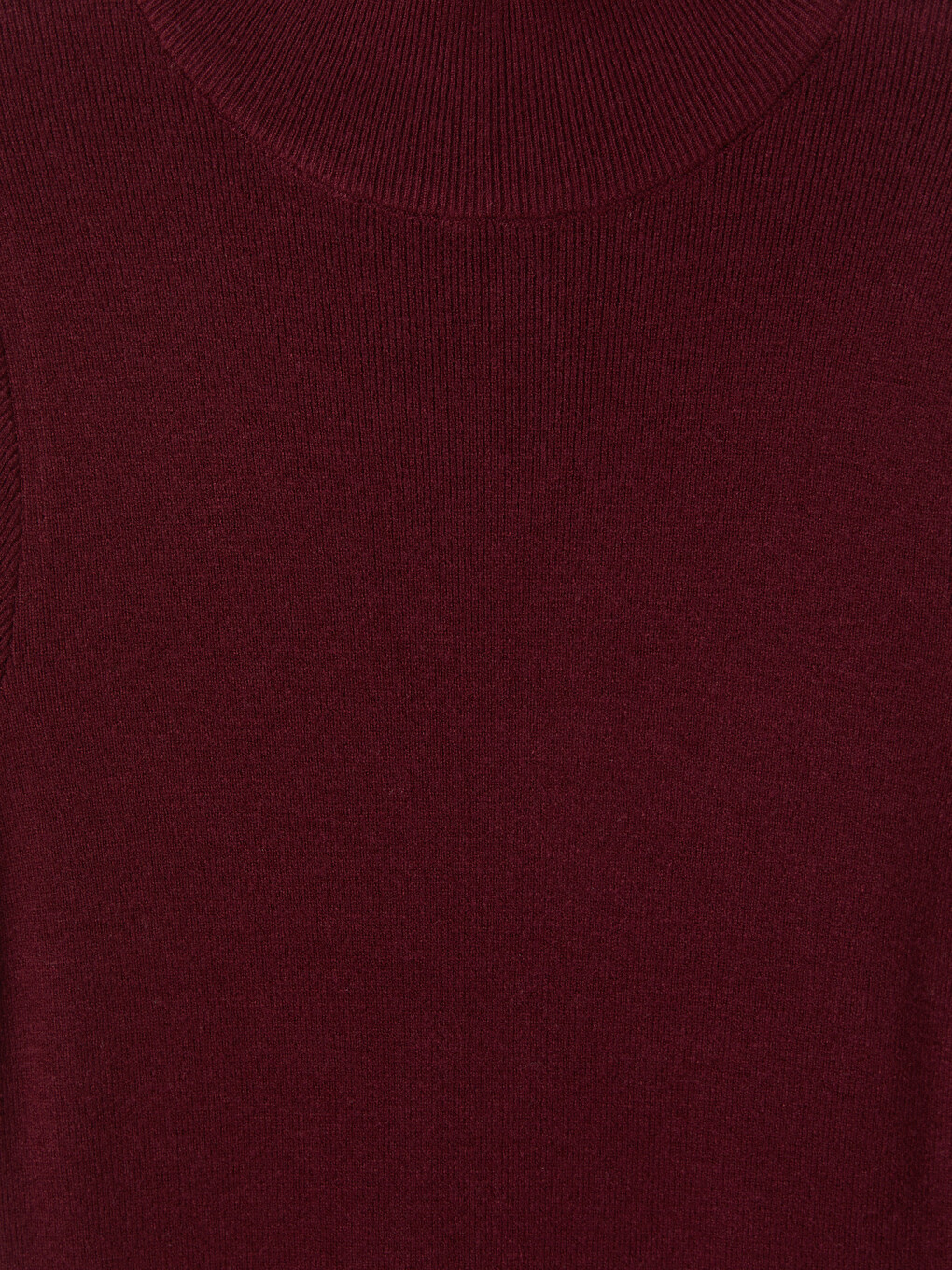 Mock Turtleneck A-line Knitwear Dress-5