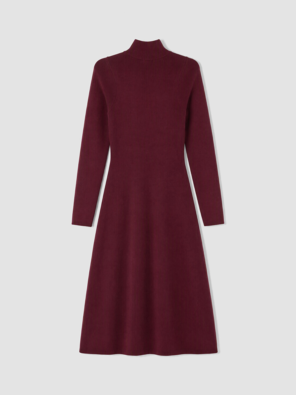 Mock Turtleneck A-line Knitwear Dress-6