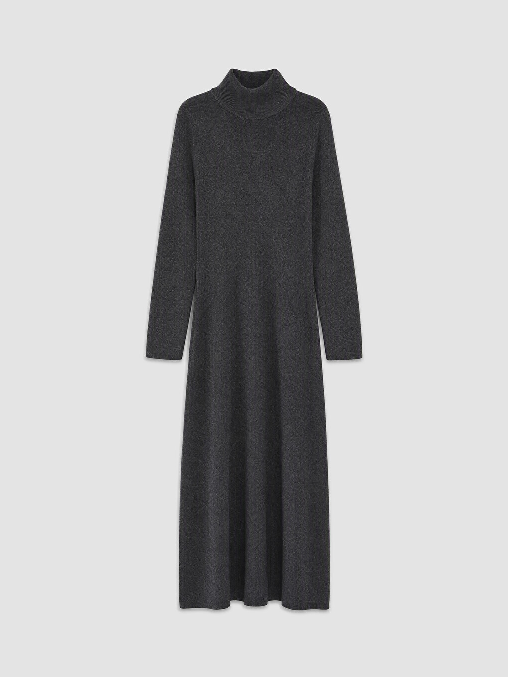 Mock Turtleneck A-line Knitwear Dress-4