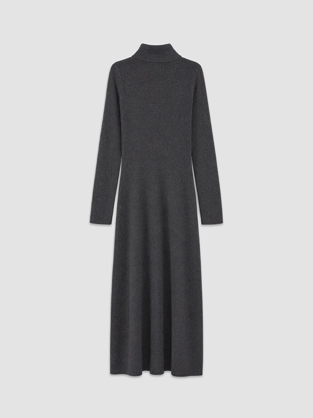 Mock Turtleneck A-line Knitwear Dress-5