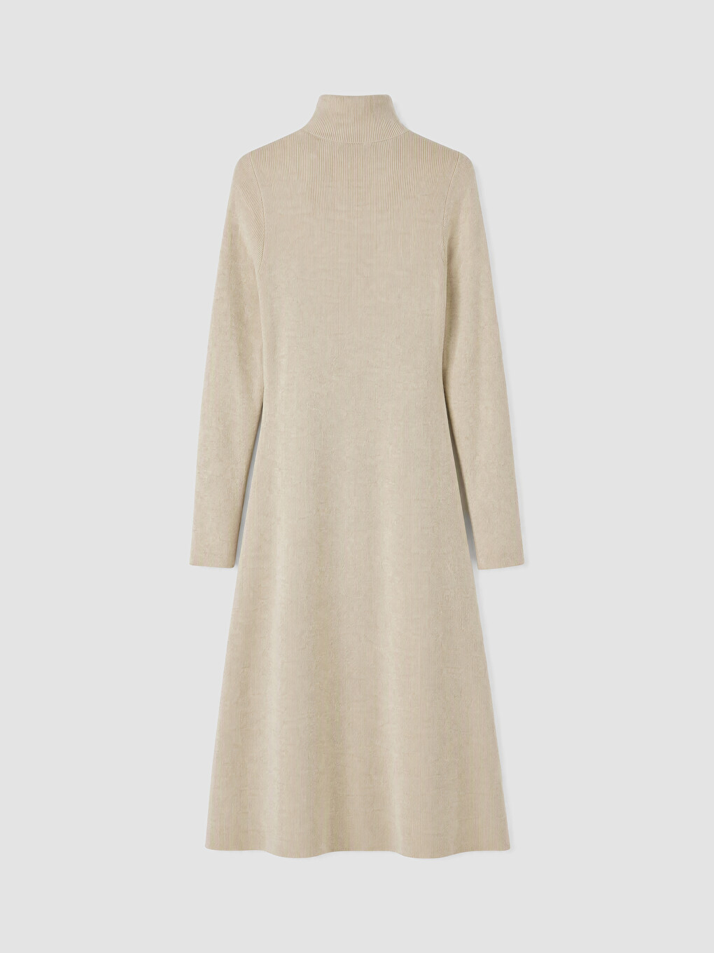 Mock Turtleneck A-line Knitwear Dress-3
