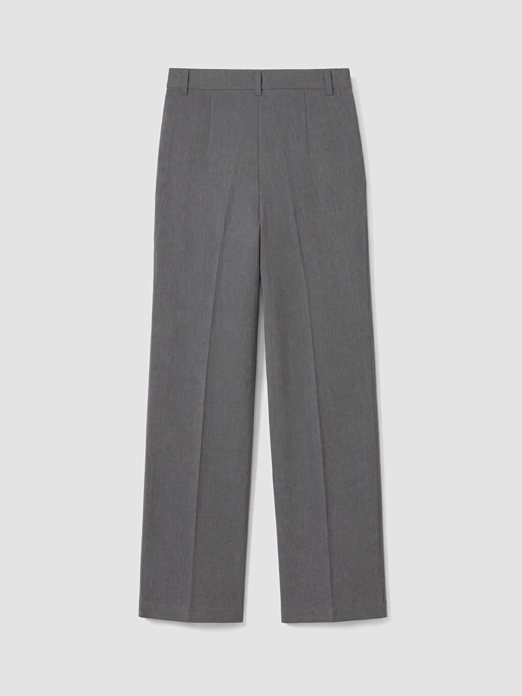 Gri Yüksek Bel Regular Fit Kadın Pantolon-6