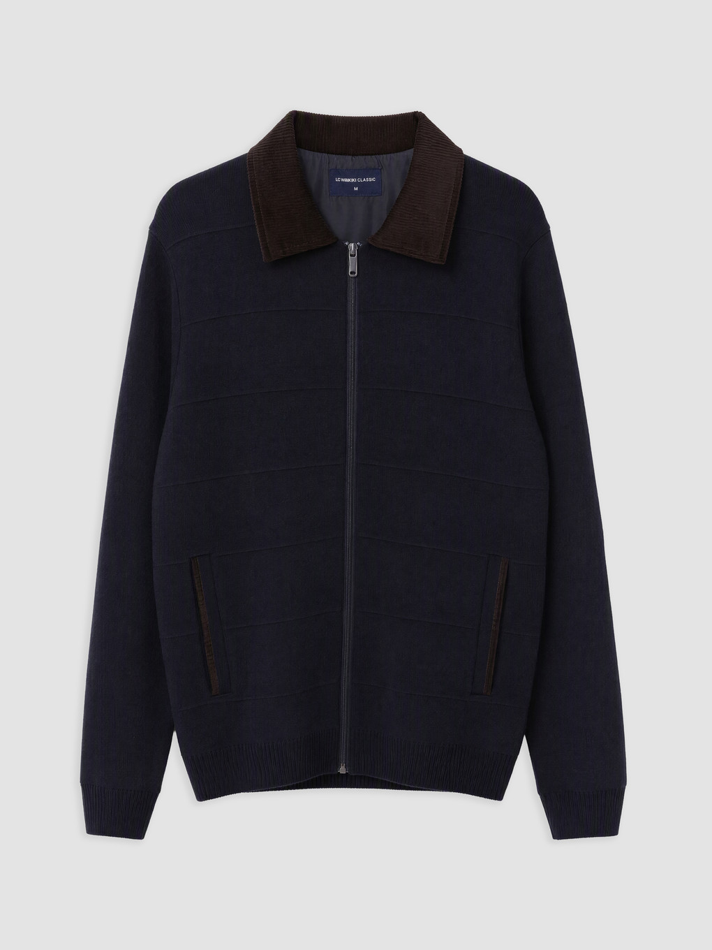 Lacivert Regular Fit Erkek Triko Hırka-4