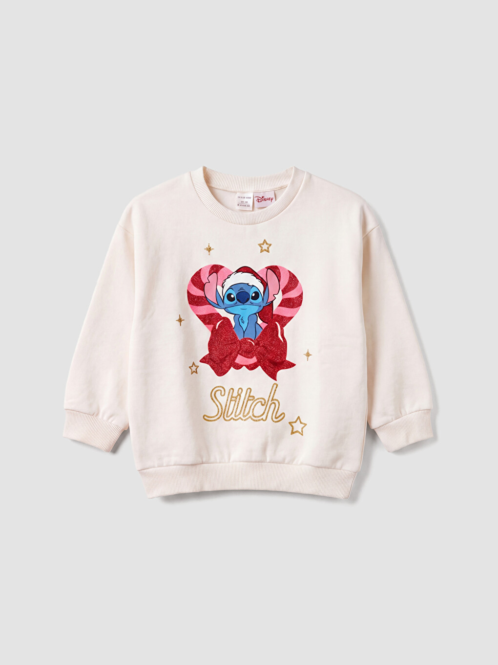 Stitch Printed Girls' Sweatshirt And Sweatpants-1