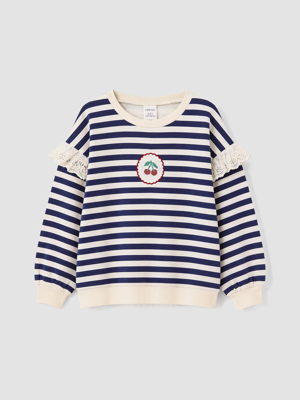 Ruffled Girls' Thick Sweatshirt