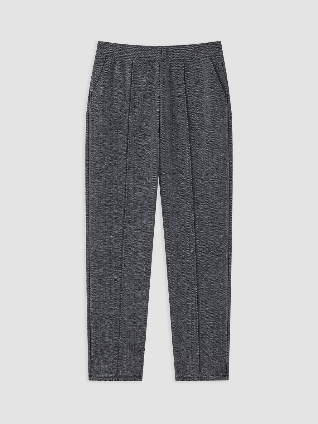 Elastic Waist Women's Fabric Trousers-4