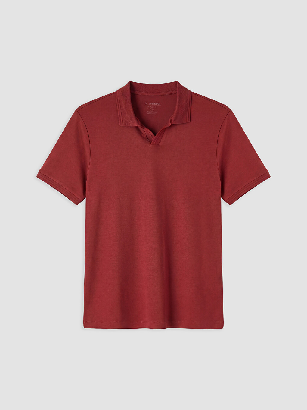 Kahverengi Polo Yaka Penye Erkek Tişört-3
