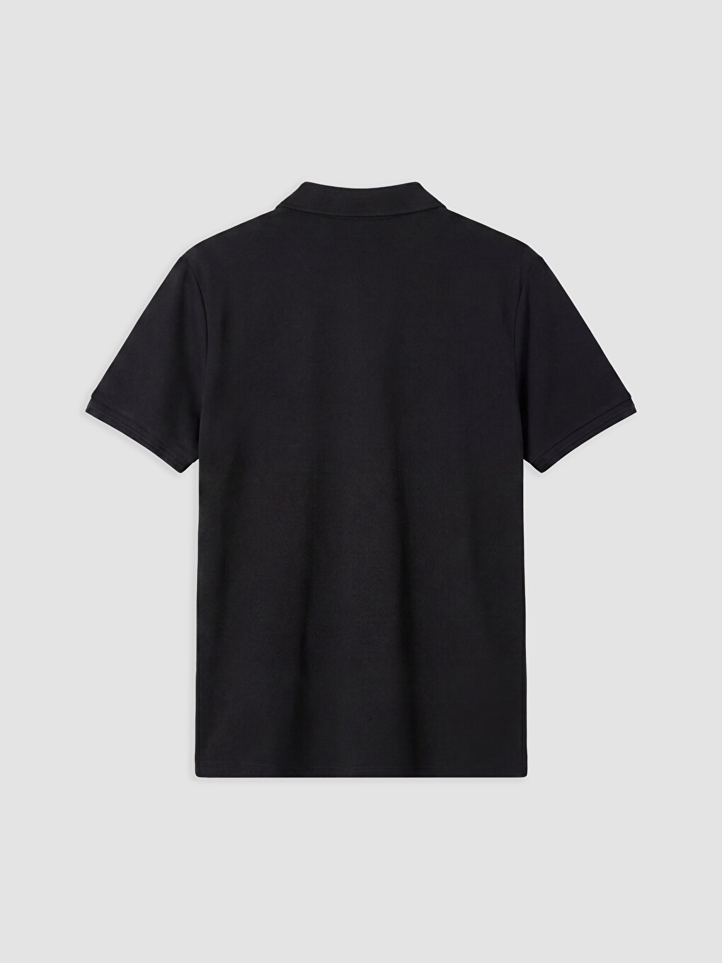 Siyah Polo Yaka Penye Erkek Tişört-4