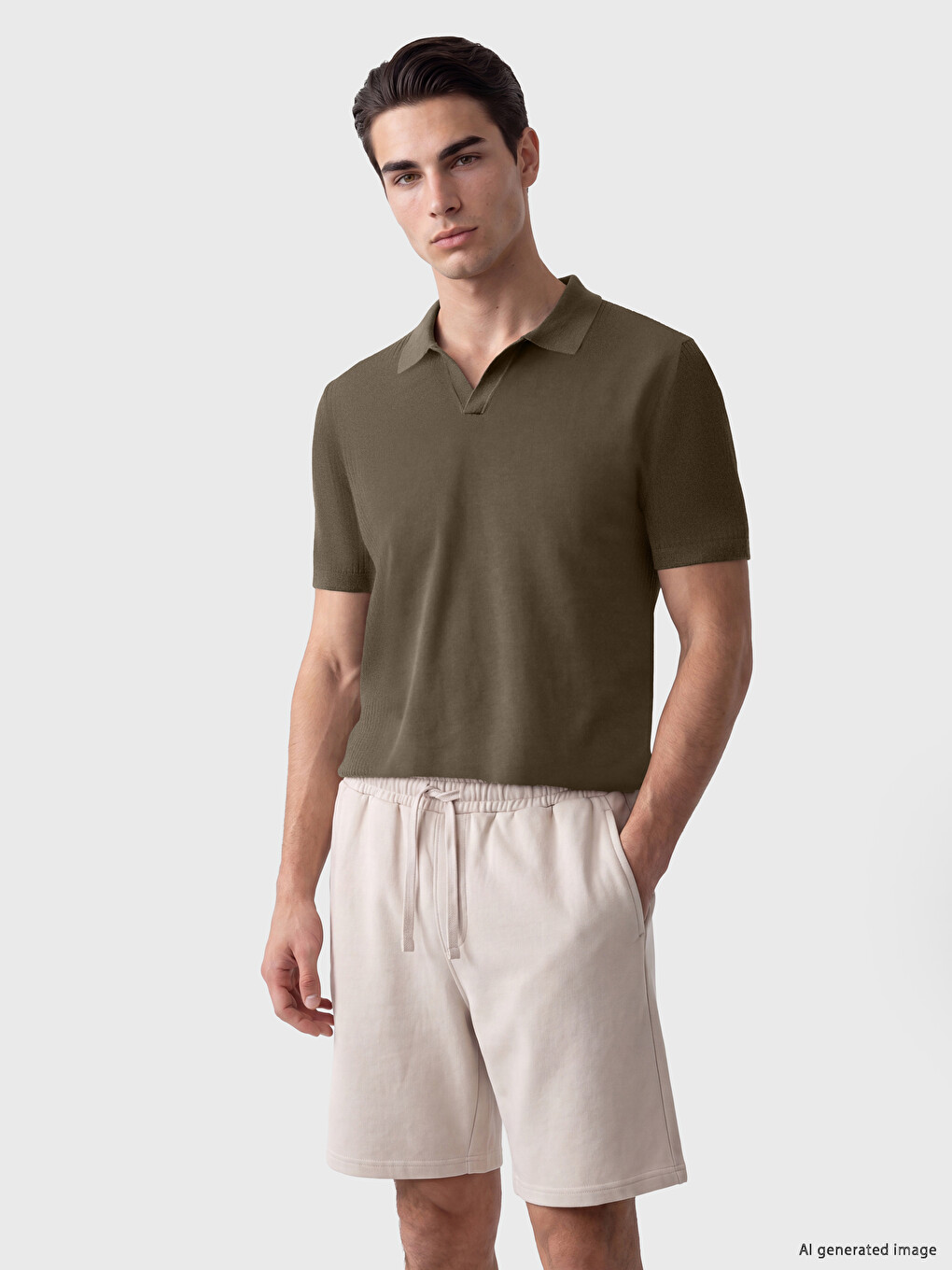 T-shirt Xhersi Me Jakë Polo Për Burra-1