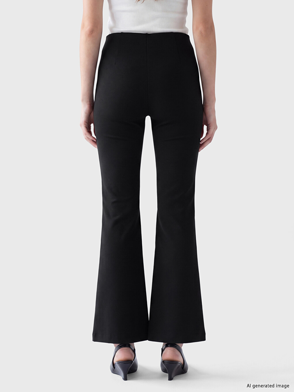 Slim Fit Flare Women's Trousers-3