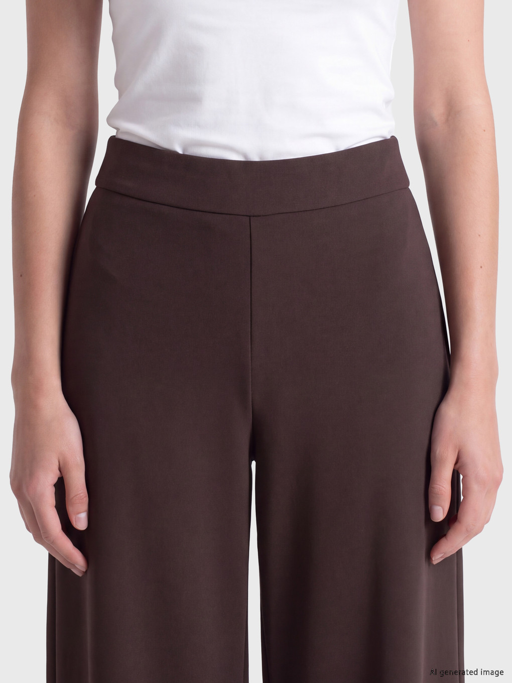 Loose Fit Wide Leg Women's Trousers-2