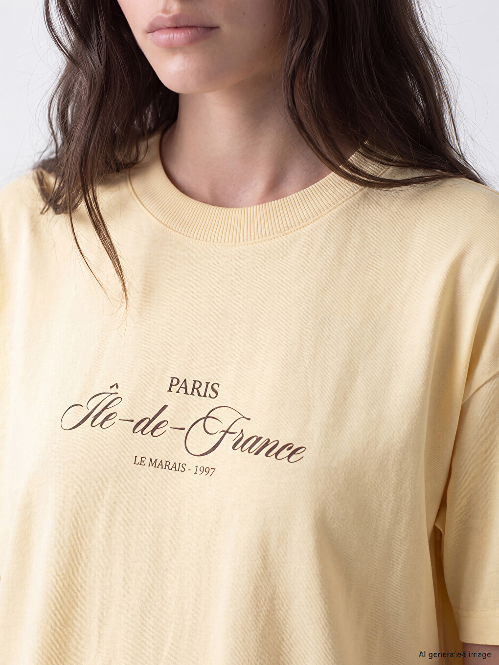 Paris Printed %100 Cotton Women's T-shirt-2