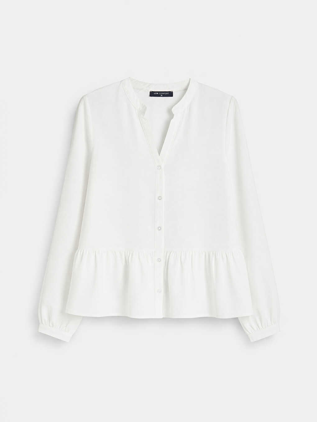 Notch Neck Ruched Women's Shirt-4