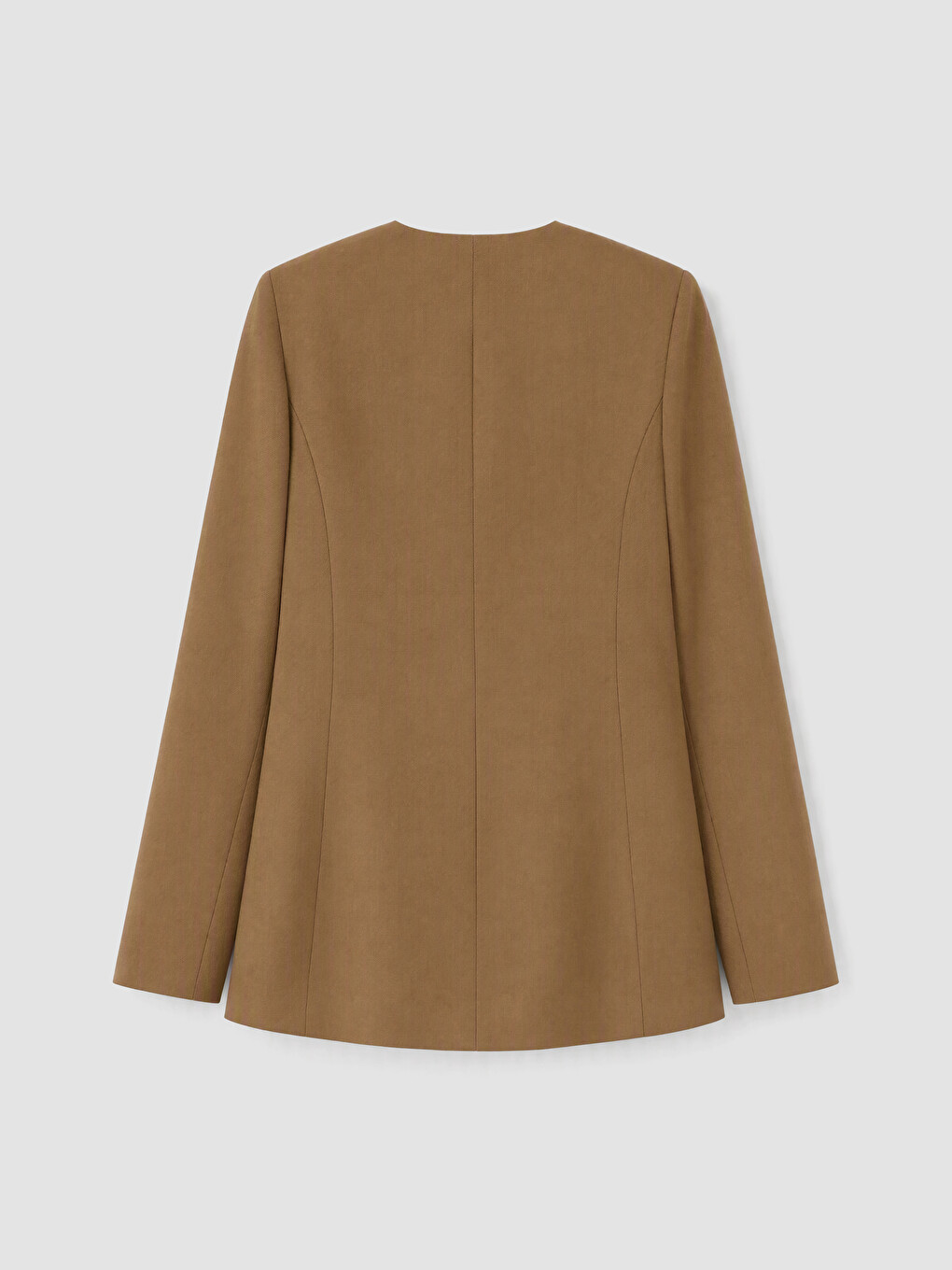 Bej Kruvaze Yaka Kadın Blazer Ceket-3