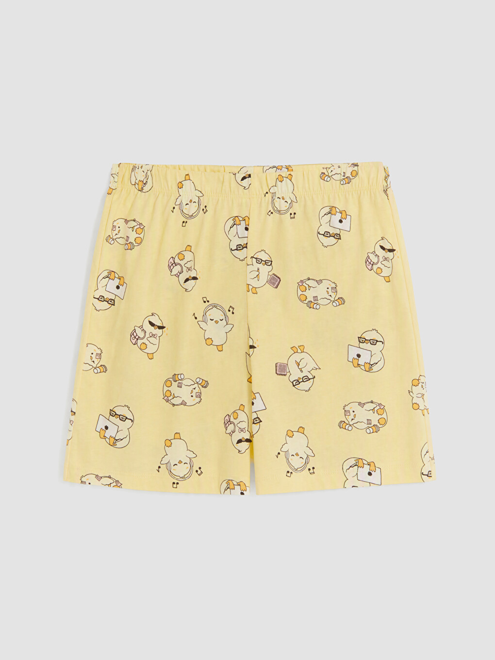 Woman Yellow Shortie Pyjama Set-4