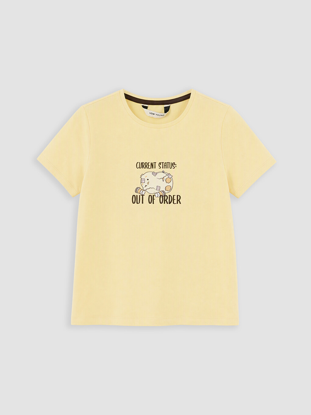 Woman Yellow Shortie Pyjama Set-1