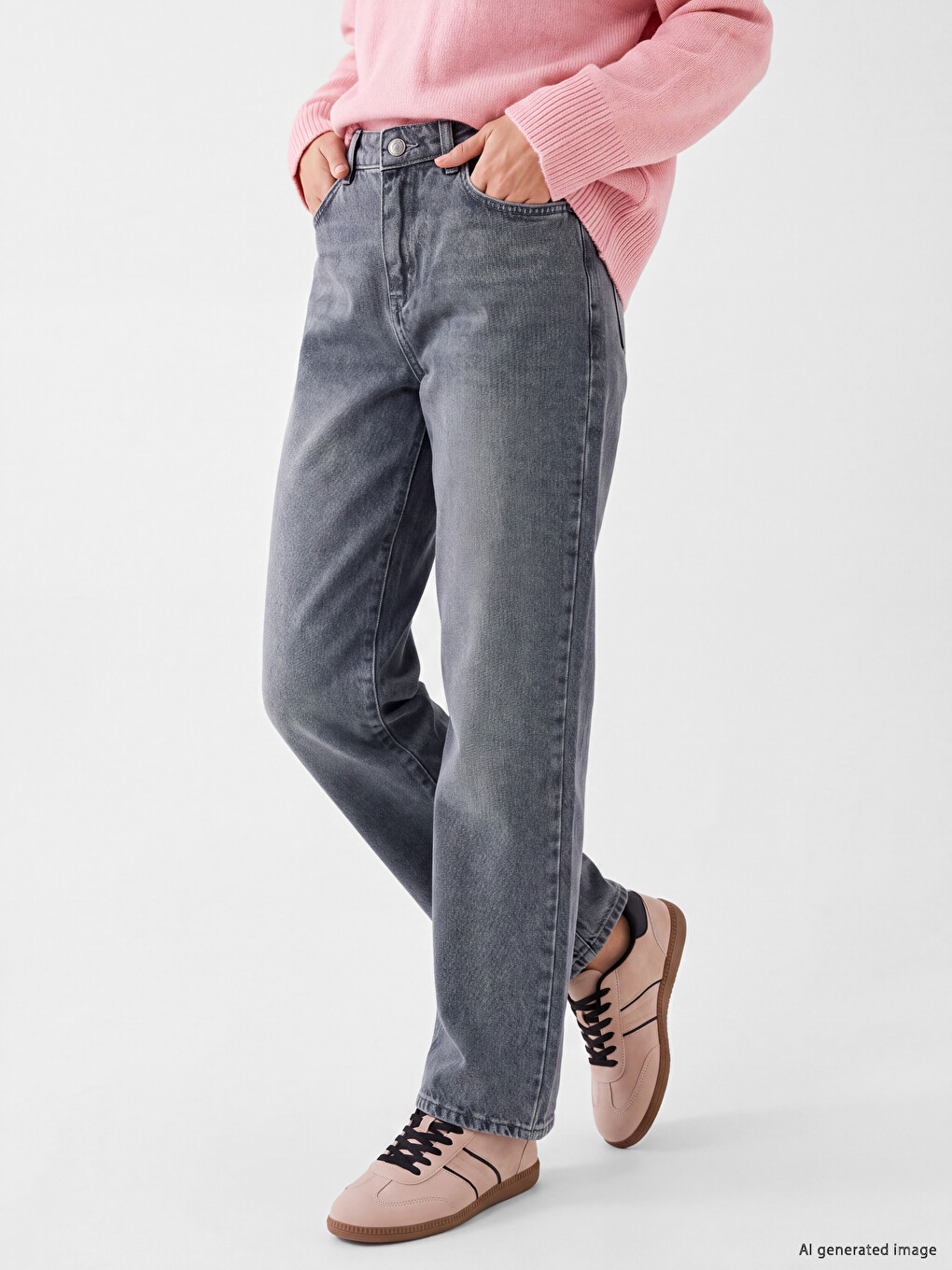 Straight Fit Women's Jeans-1