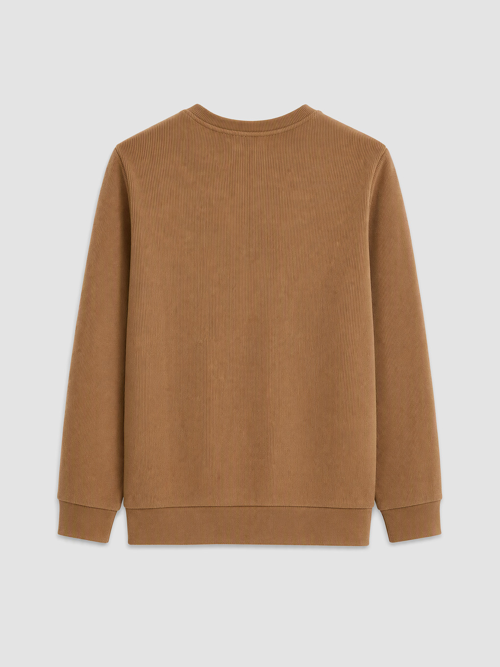 Kahverengi Bisiklet Yaka Sweatshirt-2