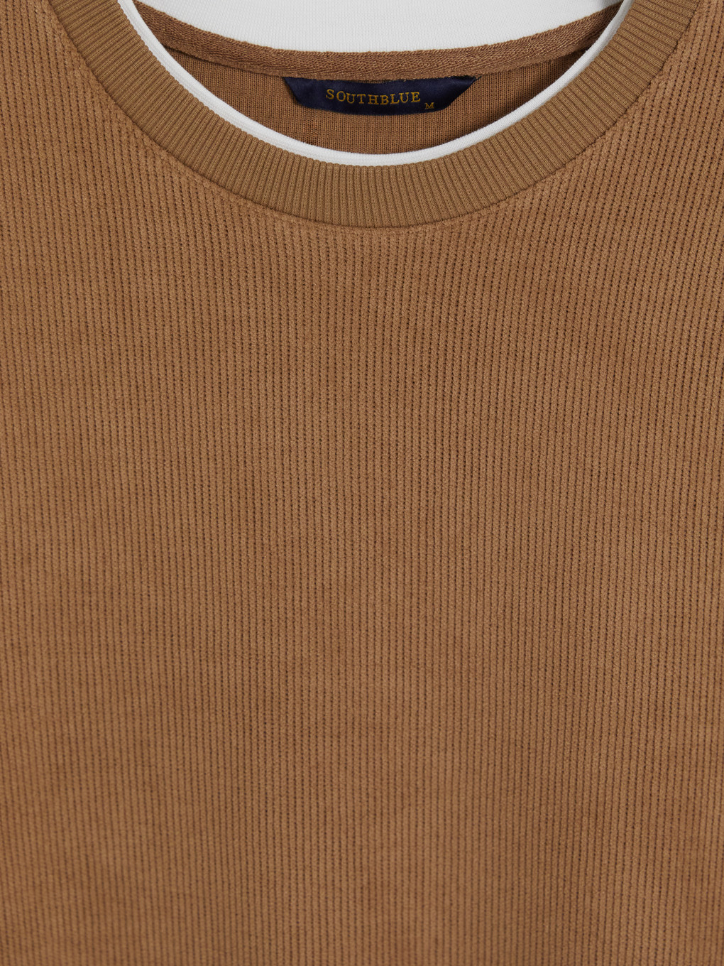 Kahverengi Bisiklet Yaka Sweatshirt-3