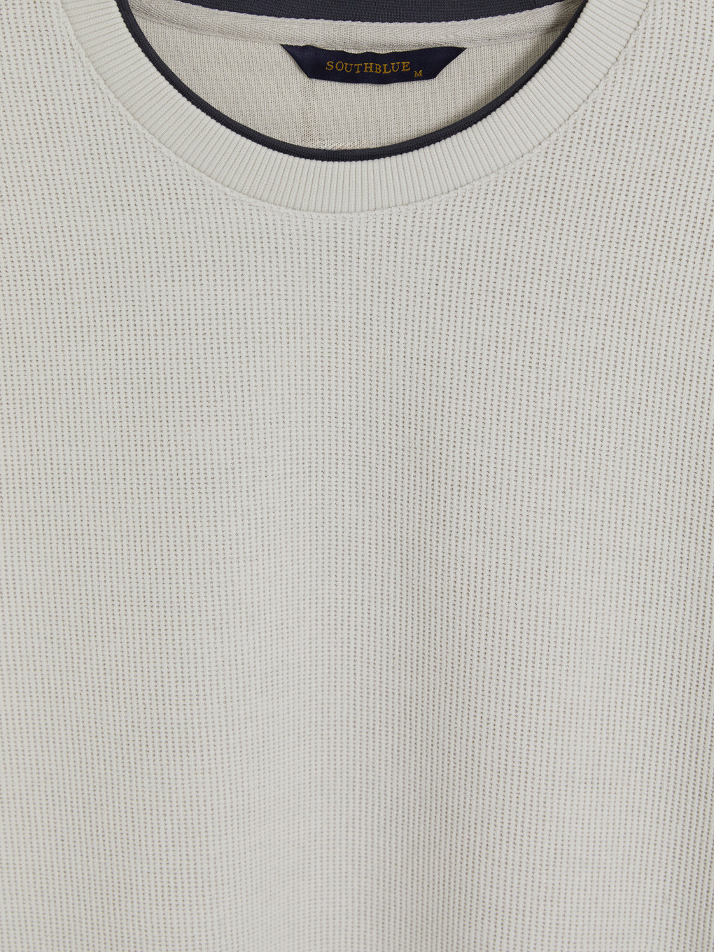 Bej Bisiklet Yaka Erkek Sweatshirt-2