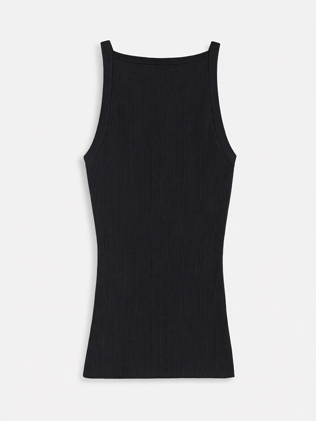 Slash Neck Women's Ribbed Knitwear Tank Top